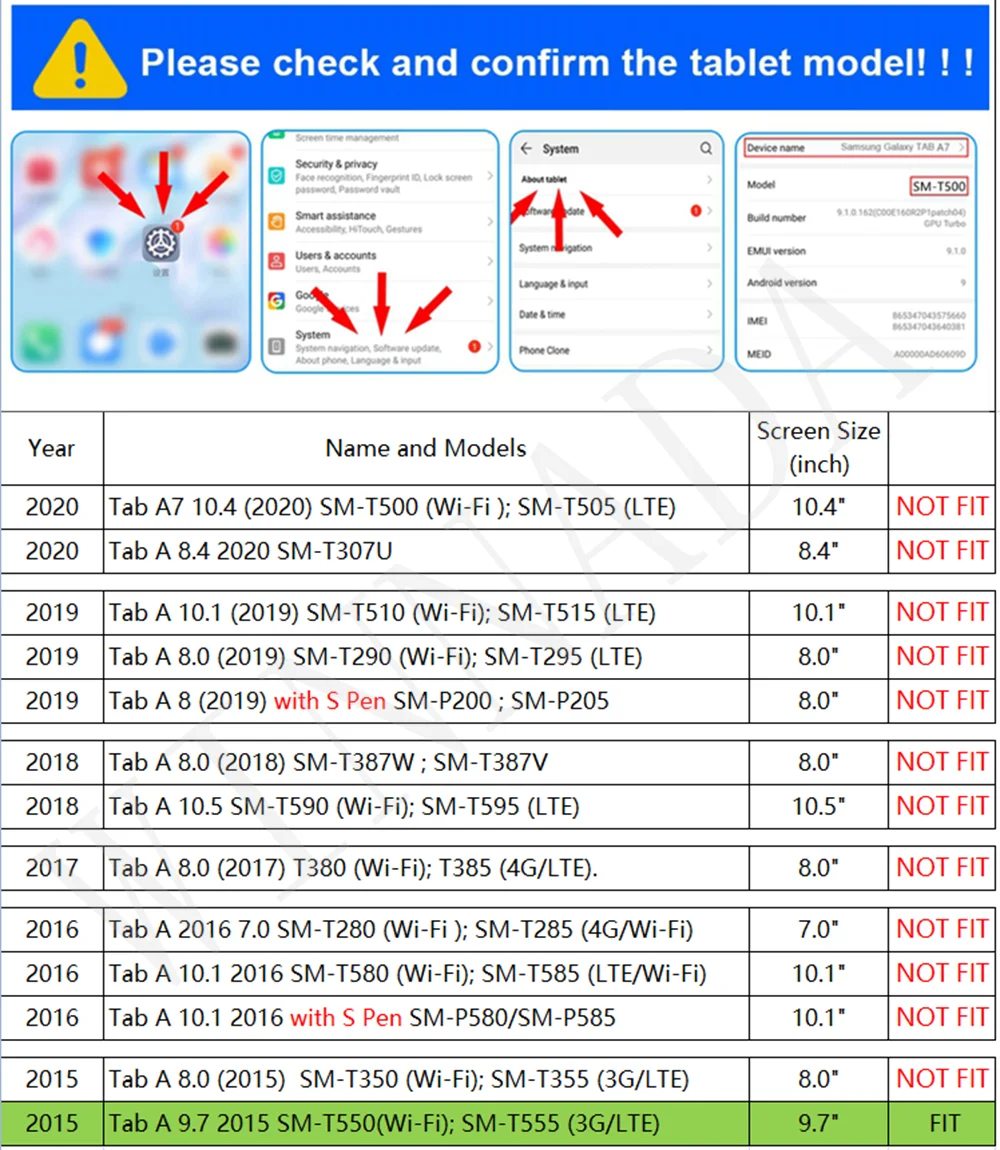 Dla Samsung Galaxy Tab A 9,7 c – Samsung Tablet With Accessories recenzja i cena