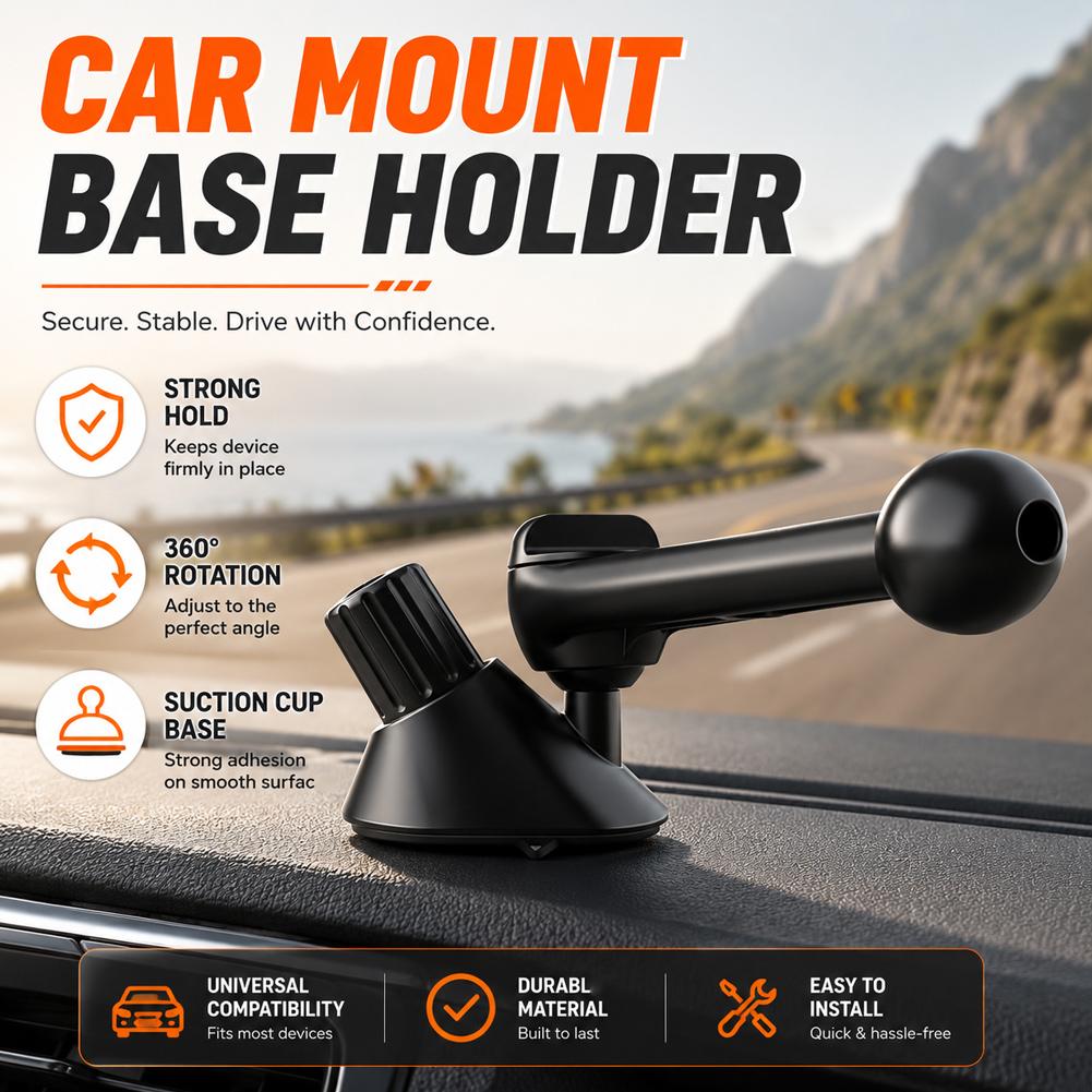 Uniwersalna głowica kulowa 17  – Car Accessories Tablet Holder recenzja i cena